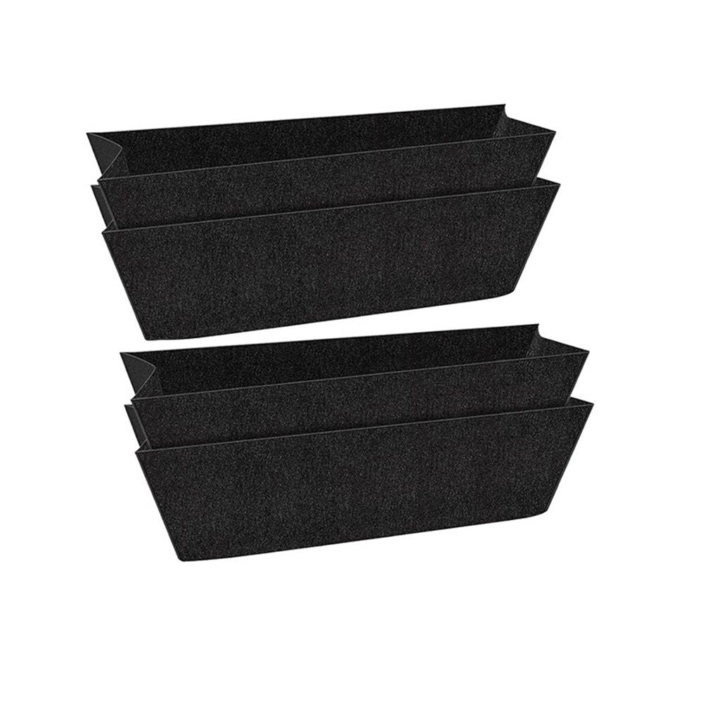 Non-Woven Hanging Flower Plant Box Liner for Trough Shaped Wall and Deck Mount Planters,Indoor and outdoor plant pots(4Pack, 24in)