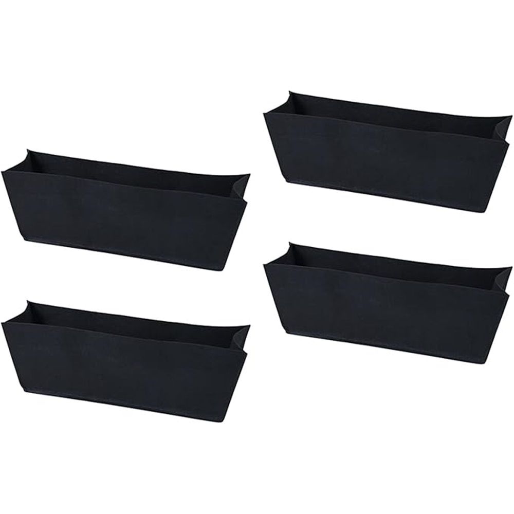 Non-Woven Hanging Flower Plant Box Liner for Trough Shaped Wall and Deck Mount Planters,Indoor and outdoor plant pots(4Pack, 24in)