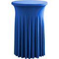 Cocktail Round Stretch  Table Cover Table Skirt High Top Tablecloth Elastic table cover(royal blue 60*110cm)