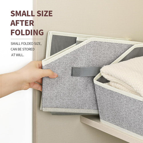 2 Pack Dog Toy Basket, Collapsible Cat Dog Toy Bin with Handles, Fabric Trapezoid Dog Toy Box Storage for Pet Dogs Toys,Blankets,Clothes and Accessories (Gray)