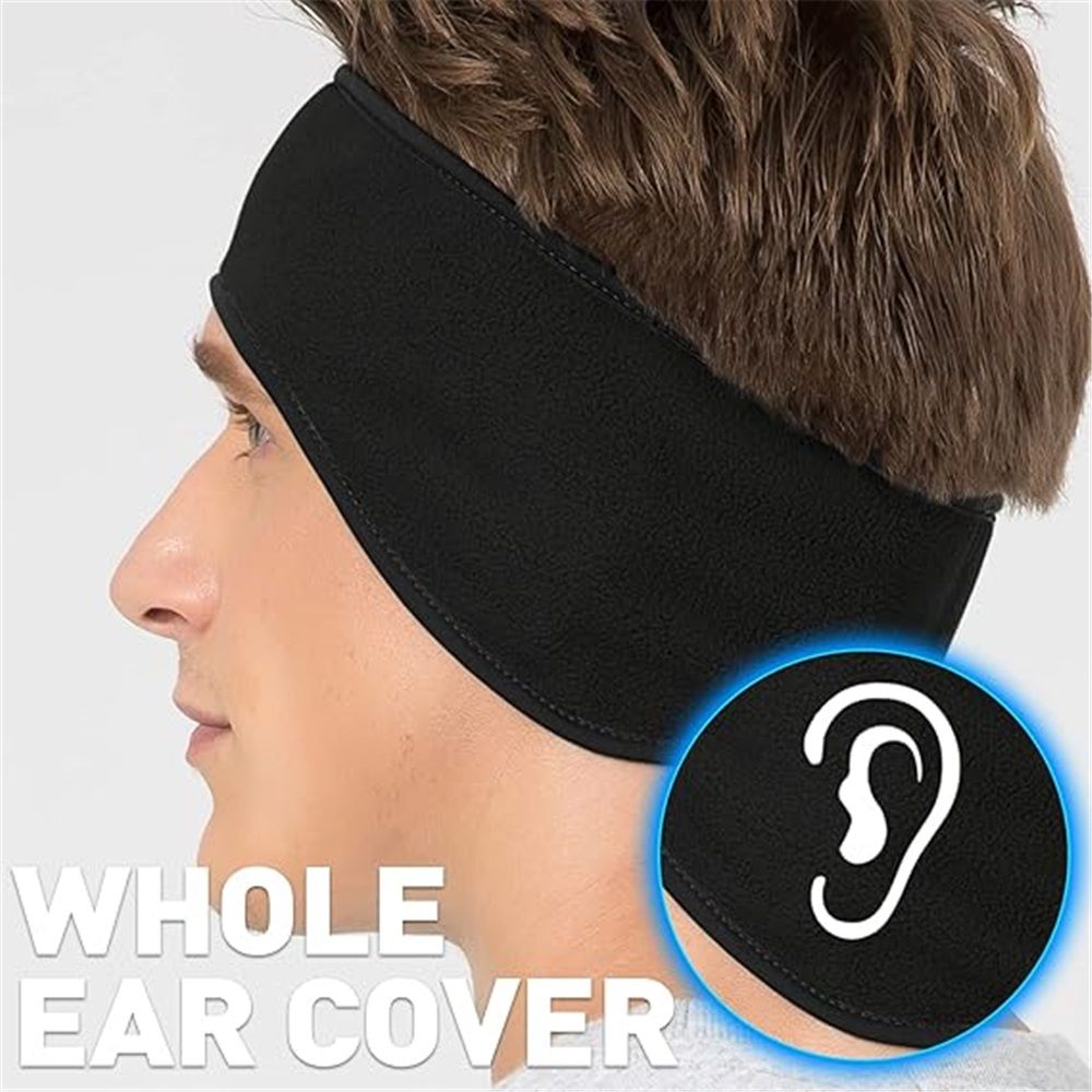 Winter Headband Ear Muffs Ear Covers for Cold Weather Running Cycling Ski Lightweight Winter Ear Warmer for Running,Black