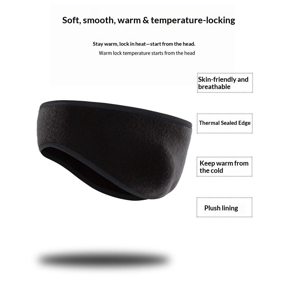 Winter Headband Ear Muffs Ear Covers for Cold Weather Running Cycling Ski Lightweight Winter Ear Warmer for Running,Black