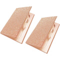Business Card Holder, 2Pcs  Name Card Organizer Bling Pocket Display for Women Office Exhibition ，（champagne）