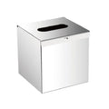 Square Stainless Steel Tissue Box Cover - Wall Mounted Stylish Paper Facial Cover, Modern Metal Tissue Box Holder for Bedroom/Bathroom/Vanity/Countertop（304 bright light）