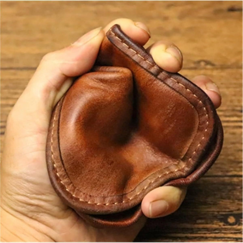 wallet retro small card holder, driver's license zero wallet, men's simple coin wallet design, women's simple bag (brown)