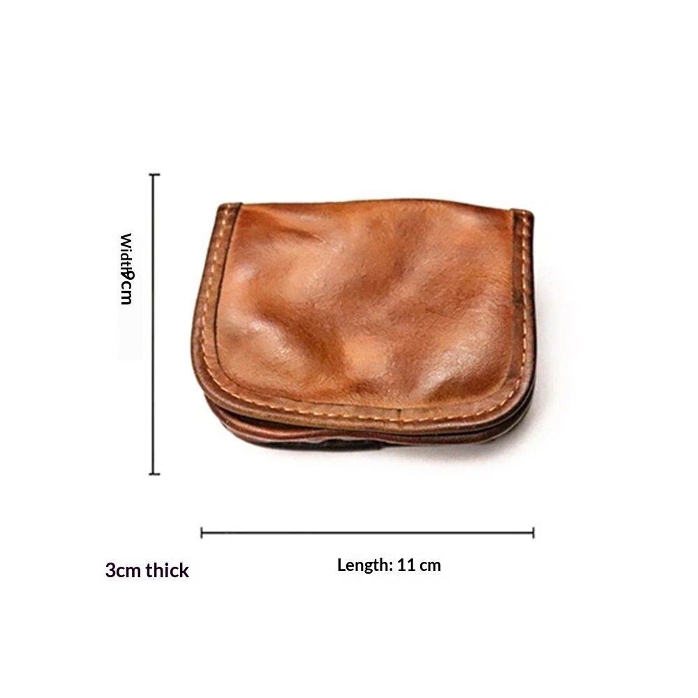 wallet retro small card holder, driver's license zero wallet, men's simple coin wallet design, women's simple bag (brown)