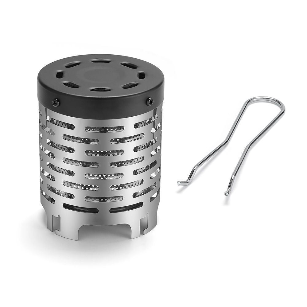 Portable Camping Heater Stove, Stainless Steel Mini Tent Heater with High Efficiency Heating & Rapid Setup Design for Outdoor Use, Compact Folding Sto（ Black）