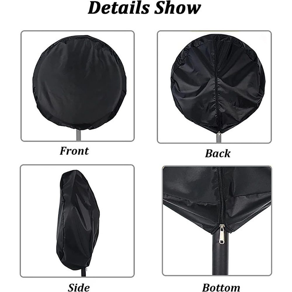 Dustproof & Waterproof Fan Cover for Diameter 70cm Oscillating Pedestal Fan Storage, Black, Oxford Fabric, Washable, Reusable, Easy to Install, 1 Pack