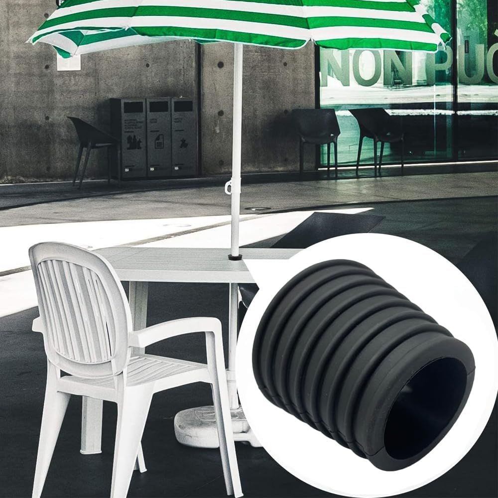 Patio Umbrella Cone Wedge Spacer for Table Hole, Outdoor Parasol Anti-Rock Stand Base, Fits Diameter 1-1/2" Pole (4pcs)rubber version