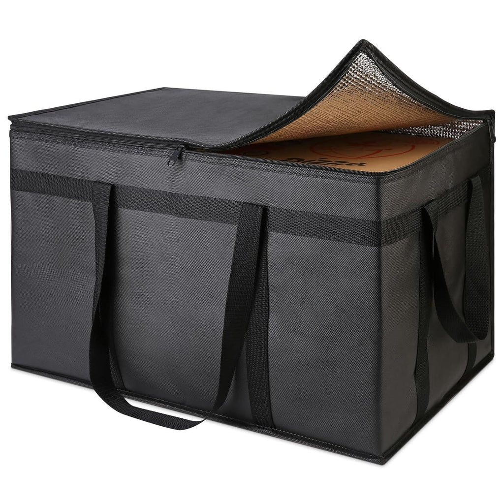Insulated Food Delivery Bag Cooler Bags Keep Food Warm Catering Therma for doordash Catering cooler bags insulated catering bag   shopper accessories hot  (Black)