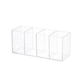 Clear Acrylic Pen Holder Makeup Brushes Organizer Holder Eyebrow Pen Container Bathroom Storage Square Cube Deep Organizer Countertop Storage Pencil Display