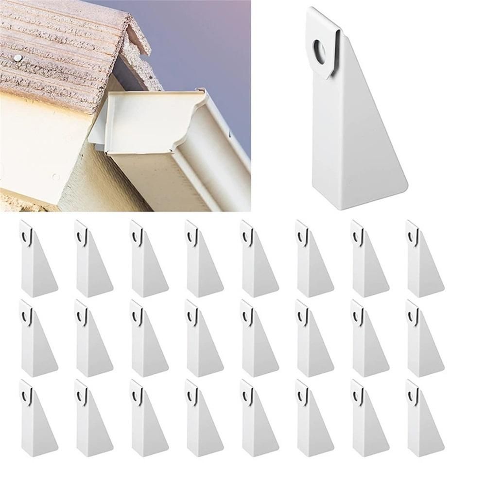 (25 pcs) White Aluminum Gutter Wedge for 5 Inch K-Style Gutters- Use to Level Your Rain Gutters When Fascia is at an Angle. For use with 3/12 Through 5/12 Roof Pitch