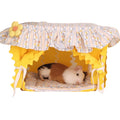 Dutch Pig Tunnel House Hamster Avoidance House Manufacturer Direct Sales Four Seasons Tassel Dutch Pig Nest (Yellow small）