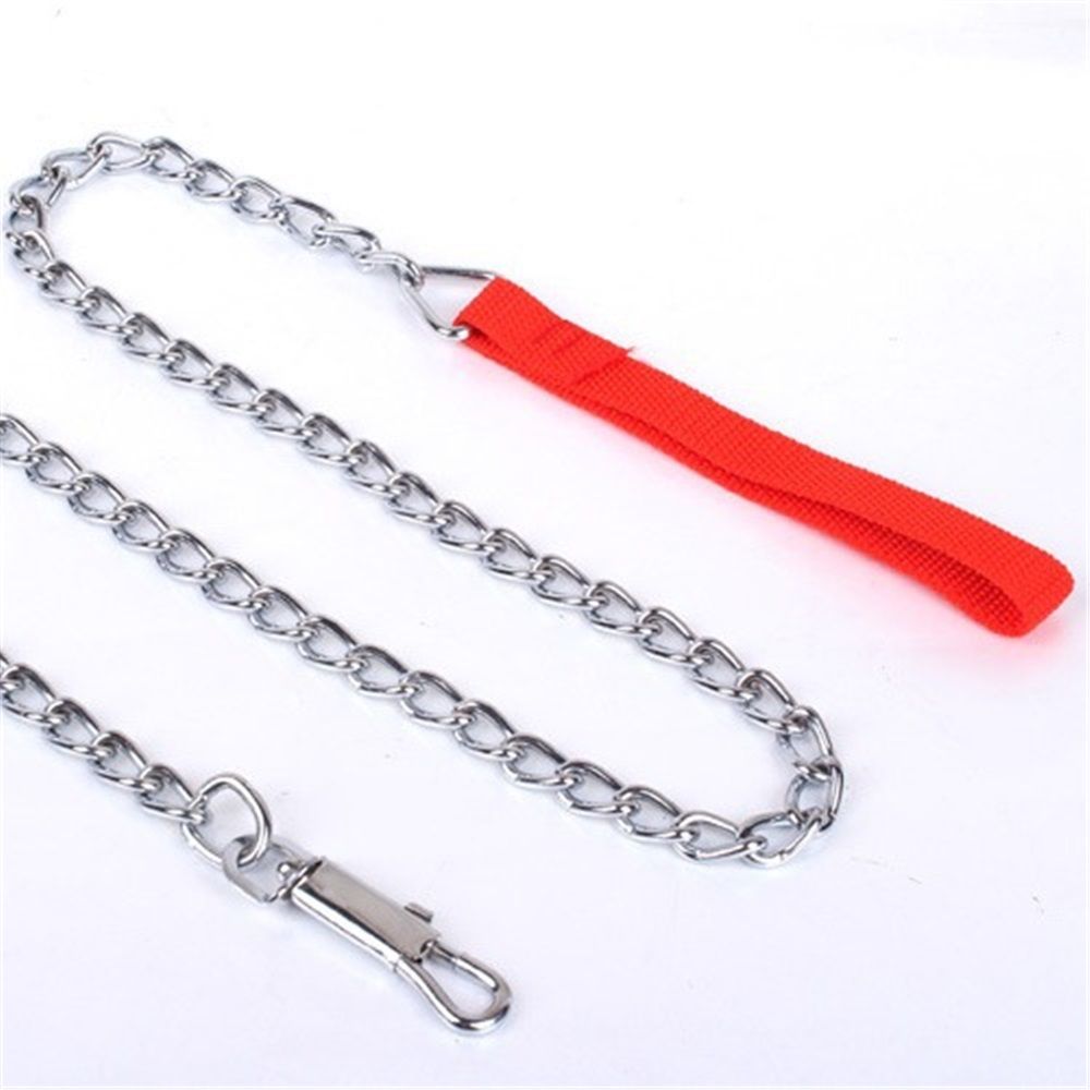 2pcs Metal Dog Chain, Dog Tie Out Cable, Dog Runner for Yard, Dog Cable for Camping Hiking Running Parks(Red 2.0mm*120cm)