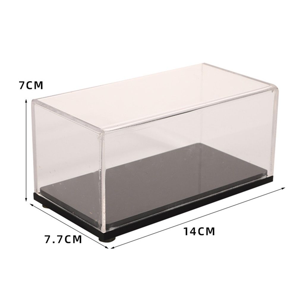 Acrylic Display Case Plastic Box Cube Storage Box Clear Small Assemble Dustproof Showcase  for Collectibles Items（14*7*7.7cm）