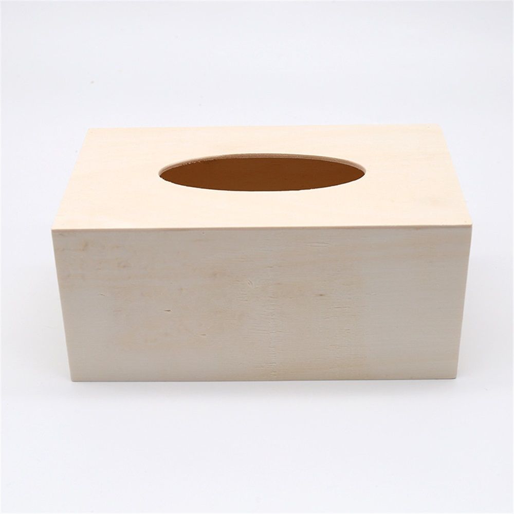 Tissue Box Cover Rectangle, Wood Tissue Box Holder, Wooden Facial Paper Holder for Bathroom, Bedroom, Dinner Table, Office
