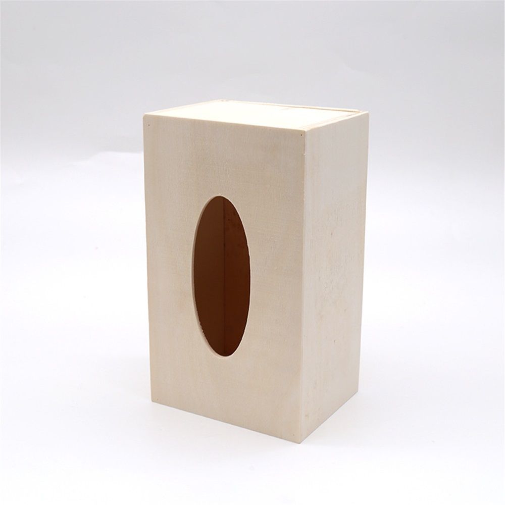 Tissue Box Cover Rectangle, Wood Tissue Box Holder, Wooden Facial Paper Holder for Bathroom, Bedroom, Dinner Table, Office