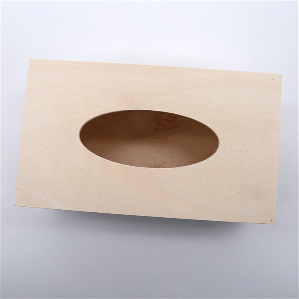 Tissue Box Cover Rectangle, Wood Tissue Box Holder, Wooden Facial Paper Holder for Bathroom, Bedroom, Dinner Table, Office