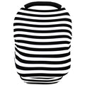 Car Seat Covers, Nursing Cover, and Stroller Cover for Sun - Stretchy Fabric, All-Season Use, Stylish Designs, Easy Access for Moms - Classic（black and white stripes）