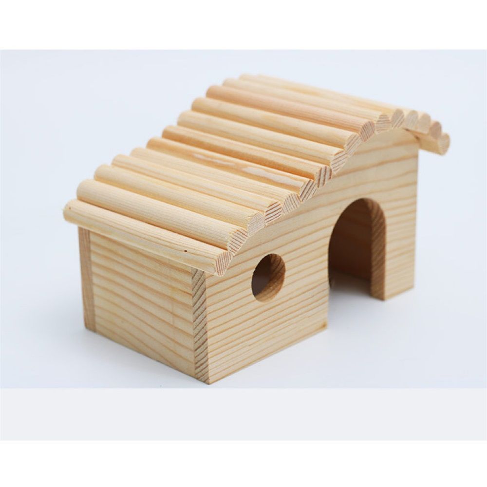 Hamster Wooden House with Windows Rat Wood Hideout Small Animal Climbing Play Hut for Dwarf Hamster Sugar Gliders Gerbil