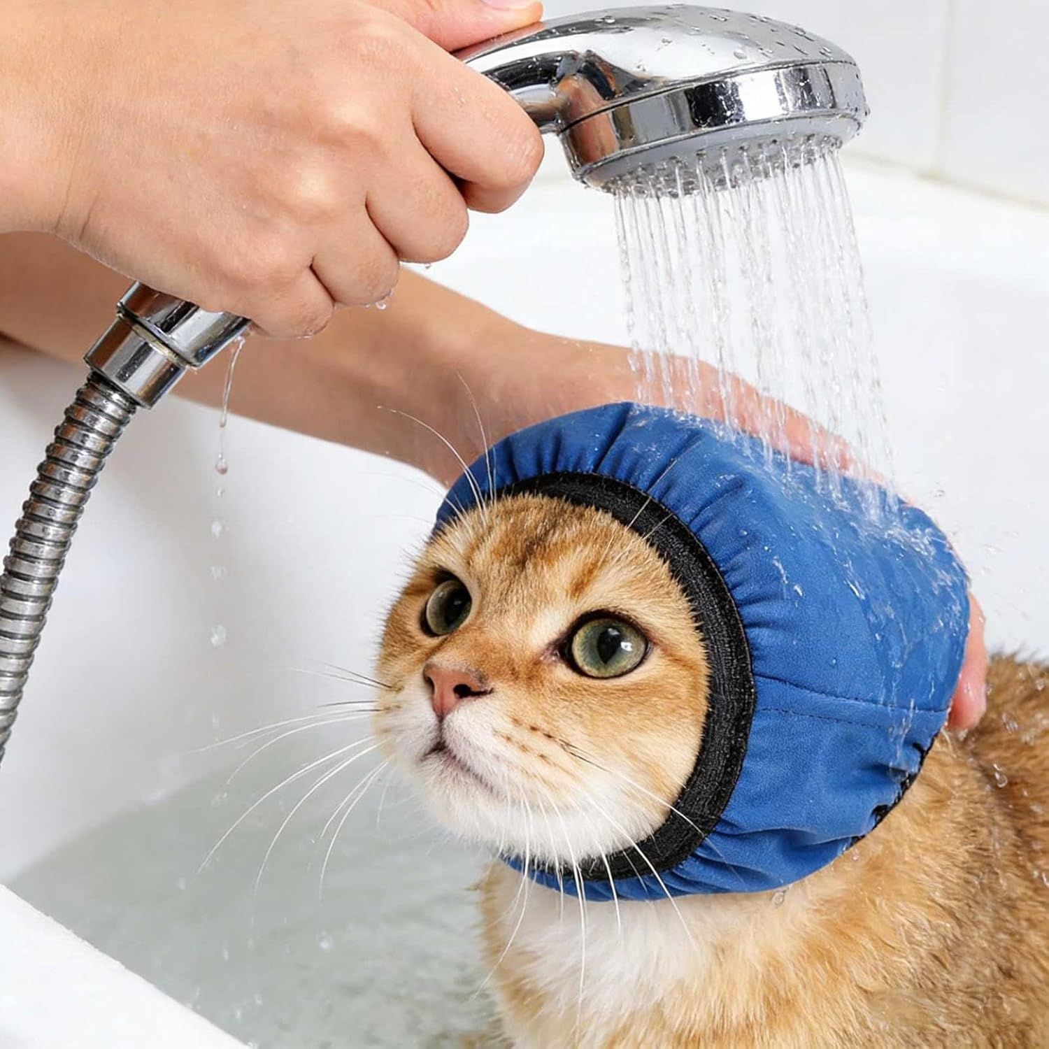 Cat bath waterproof earmuffs, pet swimming bath waterproof protective earmuffs, dog sleeping noise reducing earmuffs, (L)