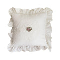 Cotton Lace Embroidery Throw Pillow Covers Boho Neutral Cushion Case Soft Accent Pillowcase for Spring Sofa Couch Bed Living Room Home Decor（white 45*45cm）