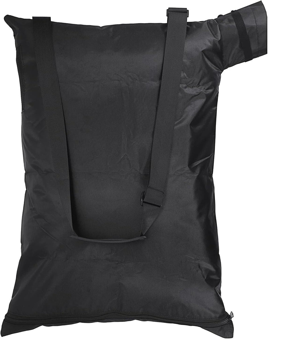 Blower Bag Black Leaf Vacuum Bag Leaf Blower Replacement Bag , Adjustable Leaf Blower Mulcher Bag Bottom Debris Zipper Bag Fallen Leaves Collection Bag 420D