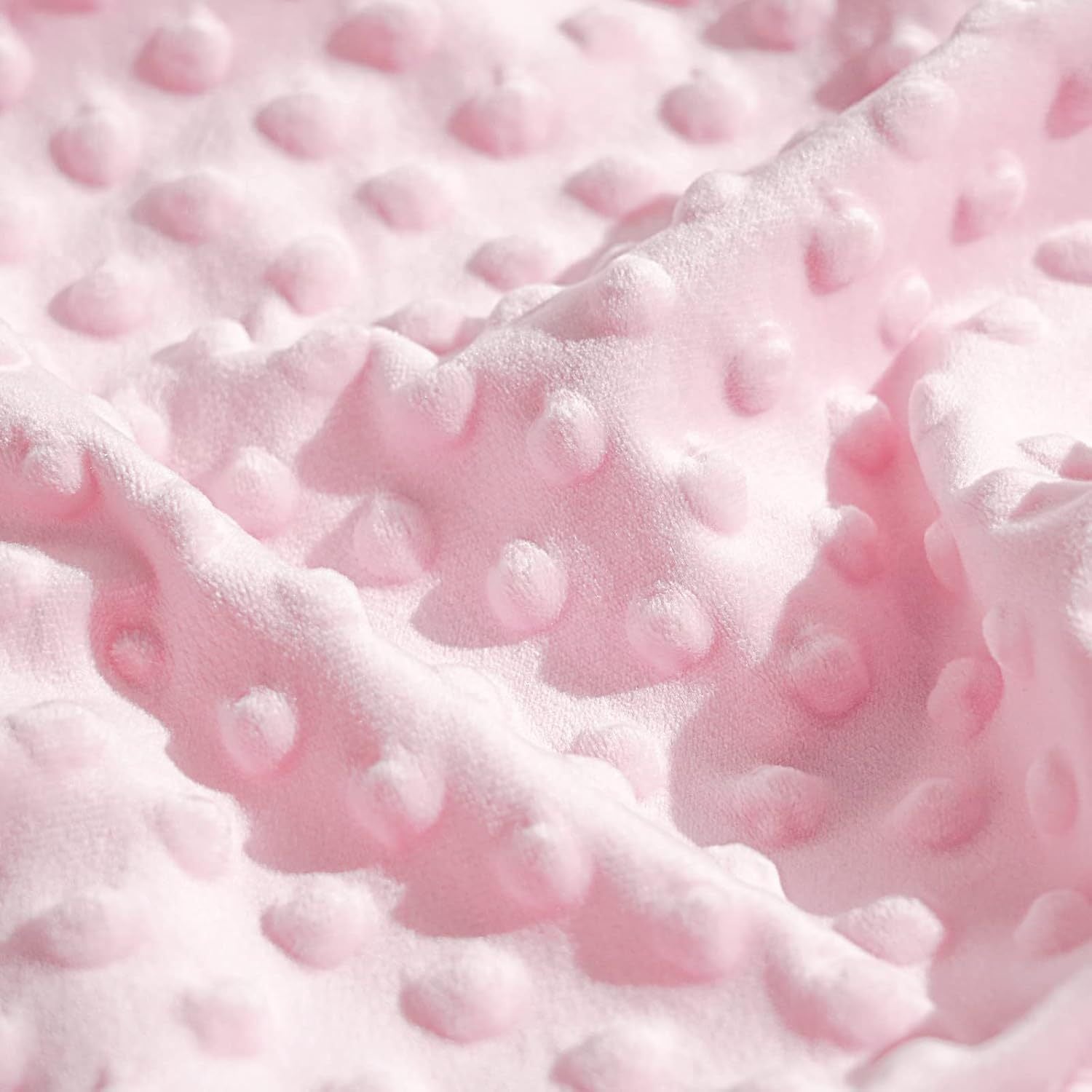 Baby Blanket for Girls, Soft Crib Blanket 95*75cm, Newborn Blankets for Nursery, Stroller, Toddler Bed, Carseat, Double Layer, Pink
