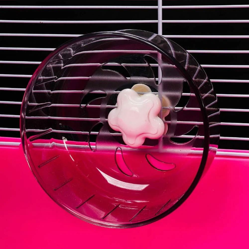 Super Silent Hamster Sports Wheel - Hamster Toy Cage Accessories Running Spinner Small Pet Sandrat Hedgehog Mouse (13cm Grey)