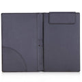 Leather Menu Folder Presenter Guest Check Book Holder Money Pocket Fit Server Apron with Pen Clip for Hotel Bar Salon KTV Restaurant(Black)