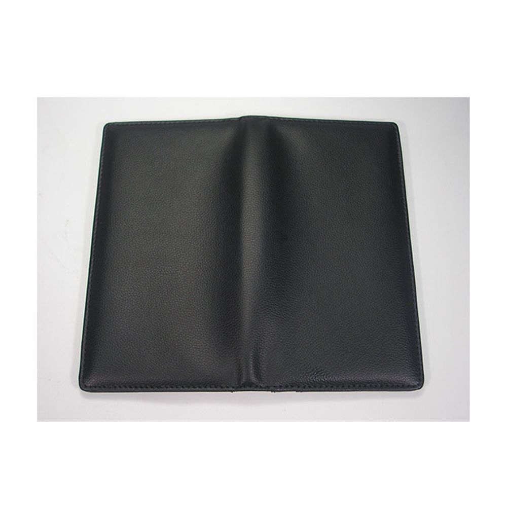 Leather Menu Folder Presenter Guest Check Book Holder Money Pocket Fit Server Apron with Pen Clip for Hotel Bar Salon KTV Restaurant(Black)