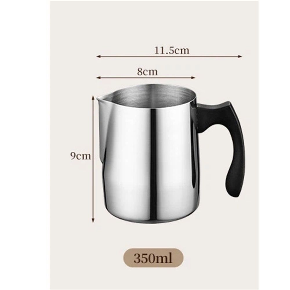 Milk Frothing Pitcher  Stainless Steel Espresso Steaming Pitcher 350ml, Espresso Machine Accessories, Milk Frother, Milk Coffee Cappuccino Latte Art（unmarked）