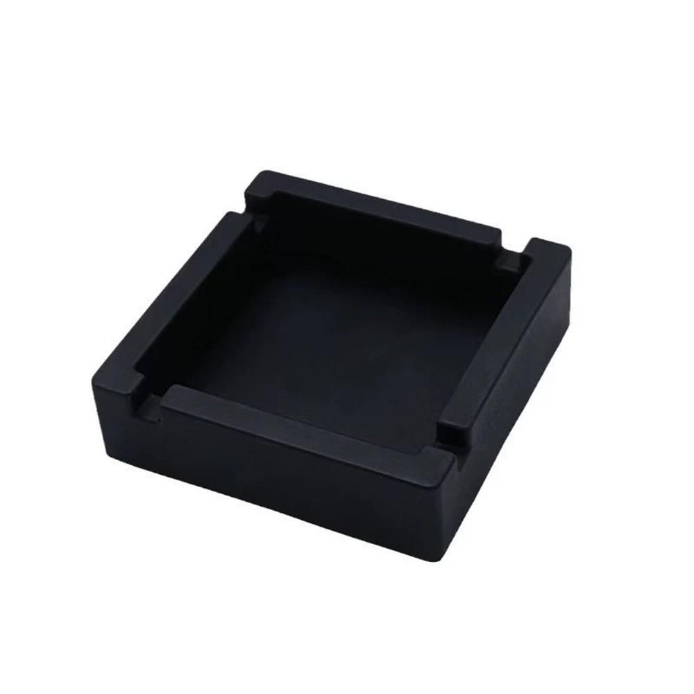 2pcs Large Black Silicone Cigar Bulk Ash tray, Unbreakable Cigar Ashtray, Flexible Deep Bowl Silicone Cigar Ashtrays for Patio/Indoor/Outdoor/Deco(10*10*3cm）