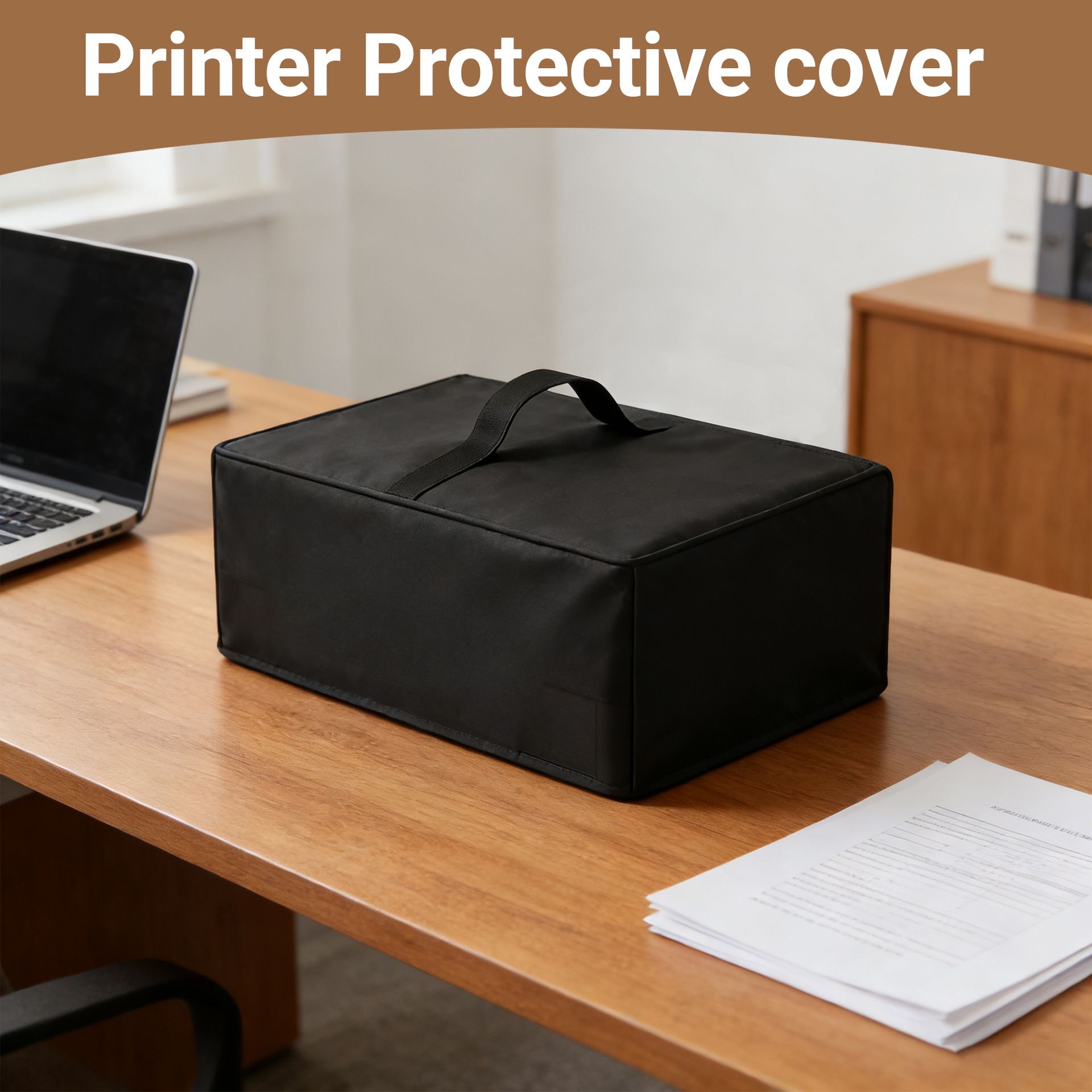 Dust Cover for Printer, Anti-Static Waterproof Dustproof Printer Cover Heavy Duty Protective Case（BLack 41*31*21cm）