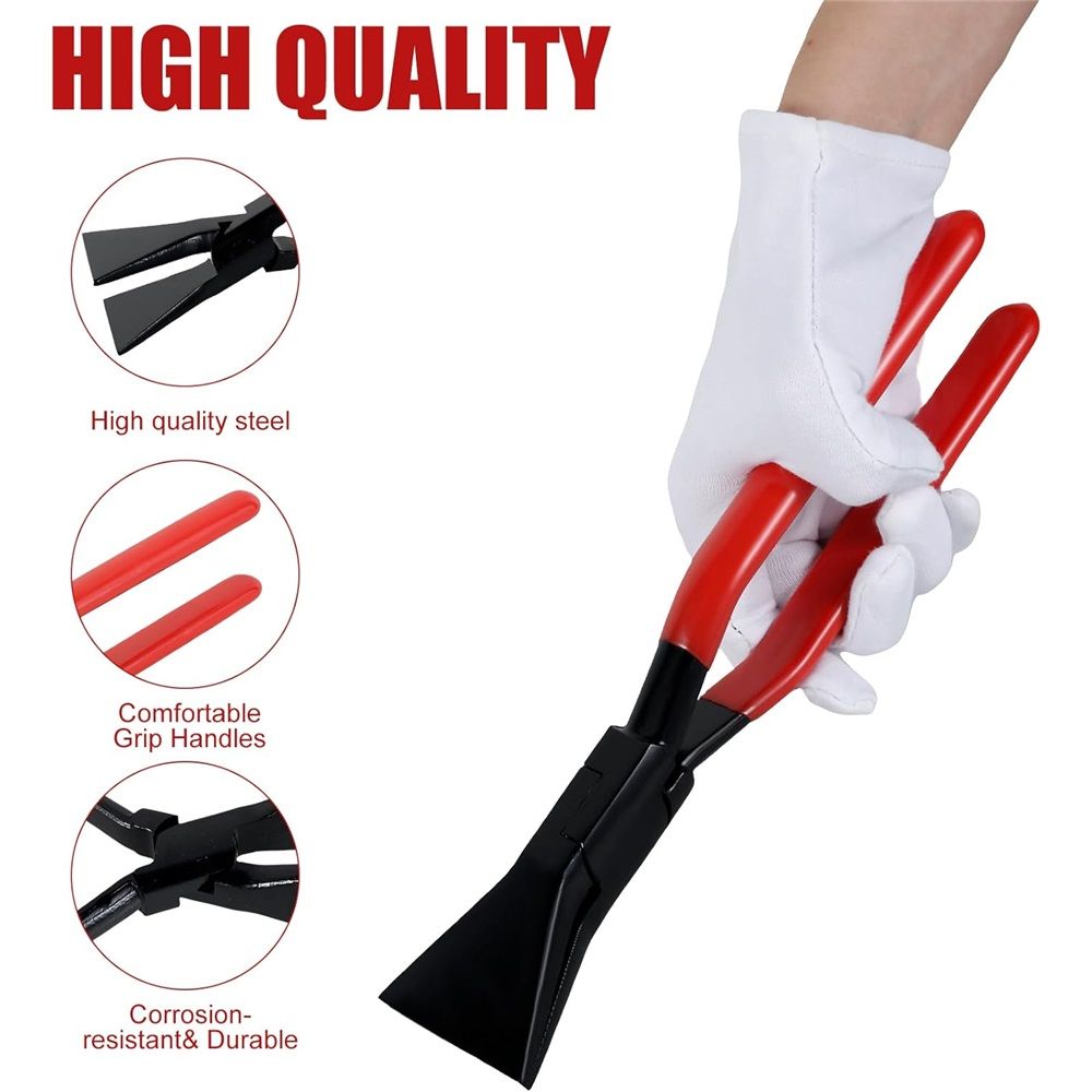 Hand Seamers Metal Sheet Metal Bender Tool, Steel Metal Bending and Flattering Pliers,Straight/180° Sheet Metal Tools Set（60MM*0° 270MM）