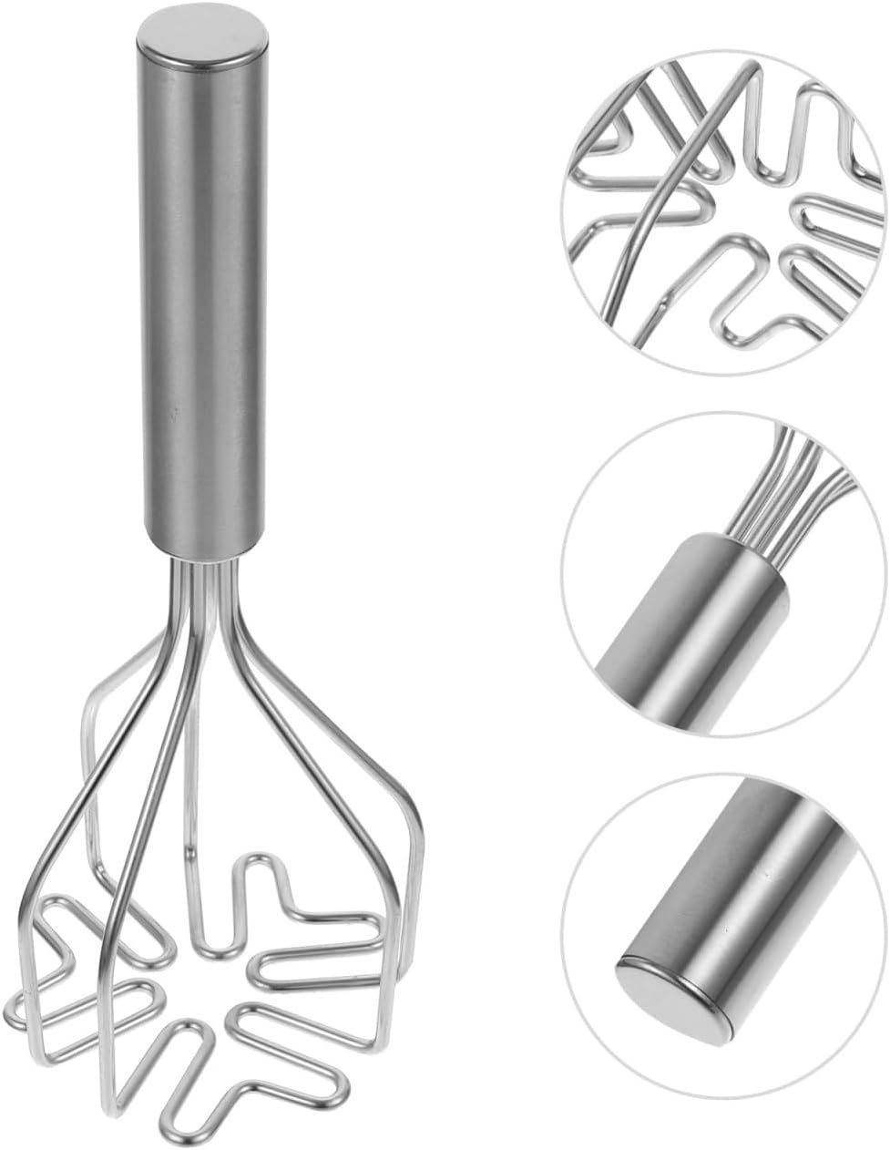 Ground Beef Smasher Potato Masher Household Gadgets Silver Stainless Steel Set Mashed Potatoes Meat Masher