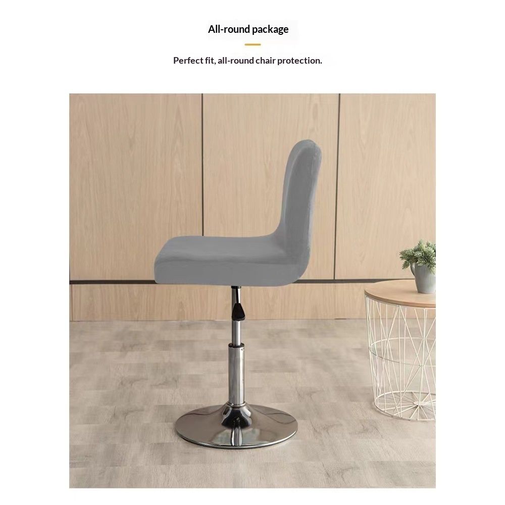 Bar Stool Covers Set of 4 Stretch Pub Counter Stool Chair Covers with Backs, Square Swivel Barstool Seat Slipcover with Elastic Bottom (dark Grey)
