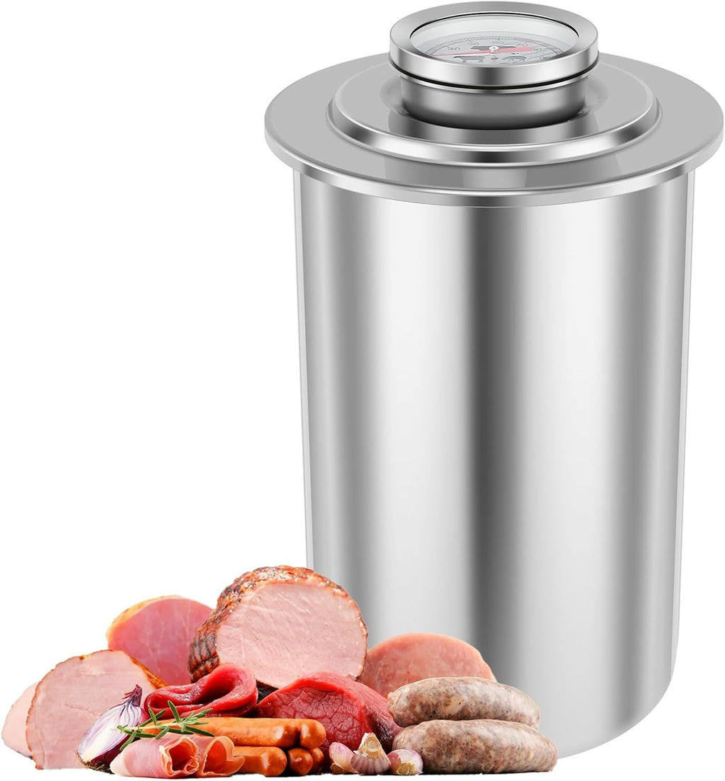 Ham Maker Meat Press for Making Ham Press Deli Meat Maker, Homemade Lunch Meat Press Maker with Thermometer, Meat Press Mold Cooker for Deli Meat