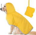 Dog Raincoat, Adjustable Dog Rain Jacket Clear Hooded Double Layer, Waterproof Poncho with Reflective Strip Straps and Storage Pocket for Small Medium Large Puppies(M)
