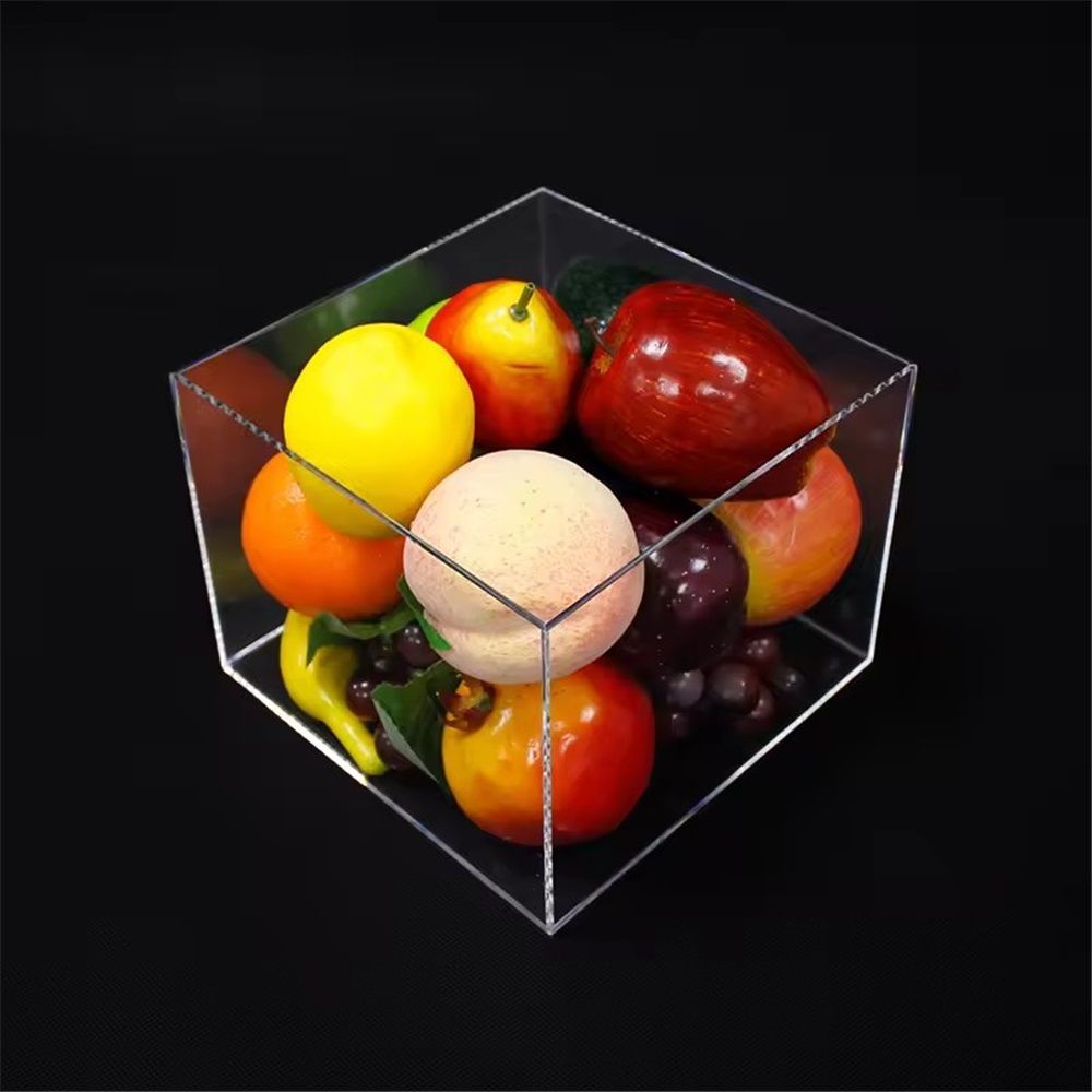 Holders  Acrylic Display Riser Box with One Open Side Versatile Clear Square Retail Merchandise Storage Bin or Product