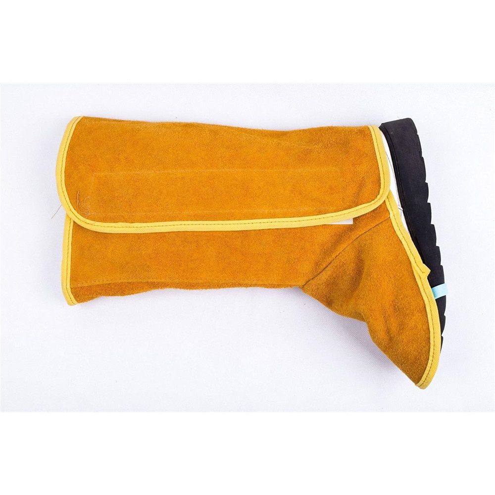 Leather Welding Spats Extra Long - Heat and Abrasion Resistant Welding Boot Covers - Full Coverage Shoes Protectors - Welding Gaiters, 1 Pair Height 33