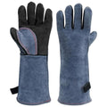 Heat Resistant Welding Gloves 16 inches Cowhide Leather - Long Sleeve and Insulated Lining BBQ Glove for Welder/Mig/Grill/Barbecue/Stove （Heito）