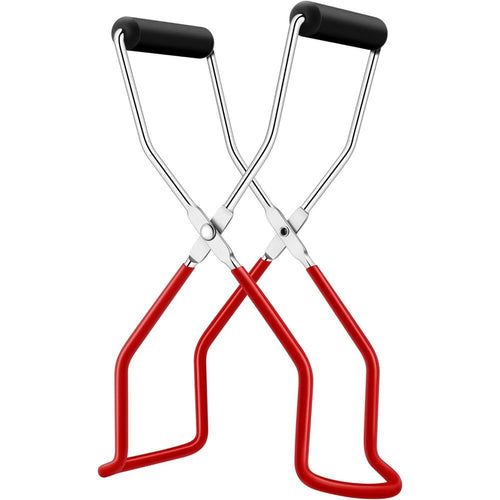 2pcs  Canning Jar Lifter, Canning Tongs Jar Lifter, Canning Tools, Canning Supplies for Home Kitchen, Stainless Steel, Red