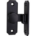 Heavy Duty 90 Degree Barn Door Lock,  Stainless Steel Security Sliding Door Latch for Barn, Garden, Bathroom, Fence, Shed - Anti-Rust and Robust (Short/Black)