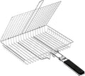 Grill Basket Large Portable Folding BBQ Camping Grilling Rack for Fish, Vegetables, Shrimp, Barbeque Griller Cooking Accessories, Grilling Gifts