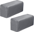 Set of 2 PU Leather Sofa Armrest Cover Anti-Slip Waterproof Furniture Armrest Protector Armchair Slipcovers for Recliner Sofa Chairs(Grey)