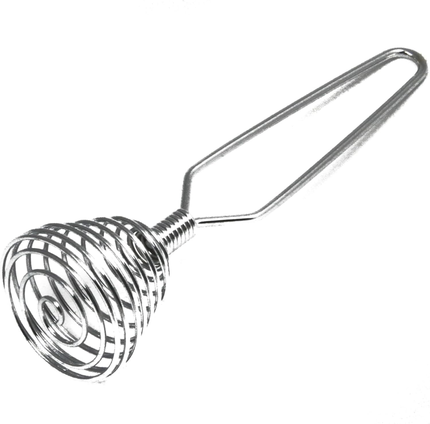 2pcs Mini French Spring Whisk, Silver Stainless Steel Spring Coil Whisk, Hand Eggbeater Egg Mixer Whisk Blender Stirring Beater