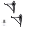 2 Piece 6" Outdoor Indoor Decorative Small Planter Lantern Hooks for Wall Hanging Windchime Hummingbird Feeder Hangers, Black