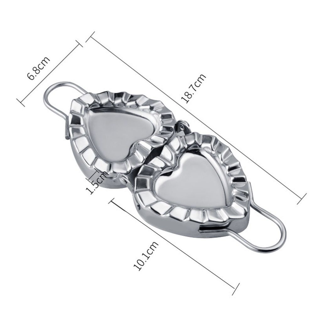 Heart-shaped Steel Handle 304 Stainless Steel Dumpling Mold Easy to Use Perfect Dumpling Tool