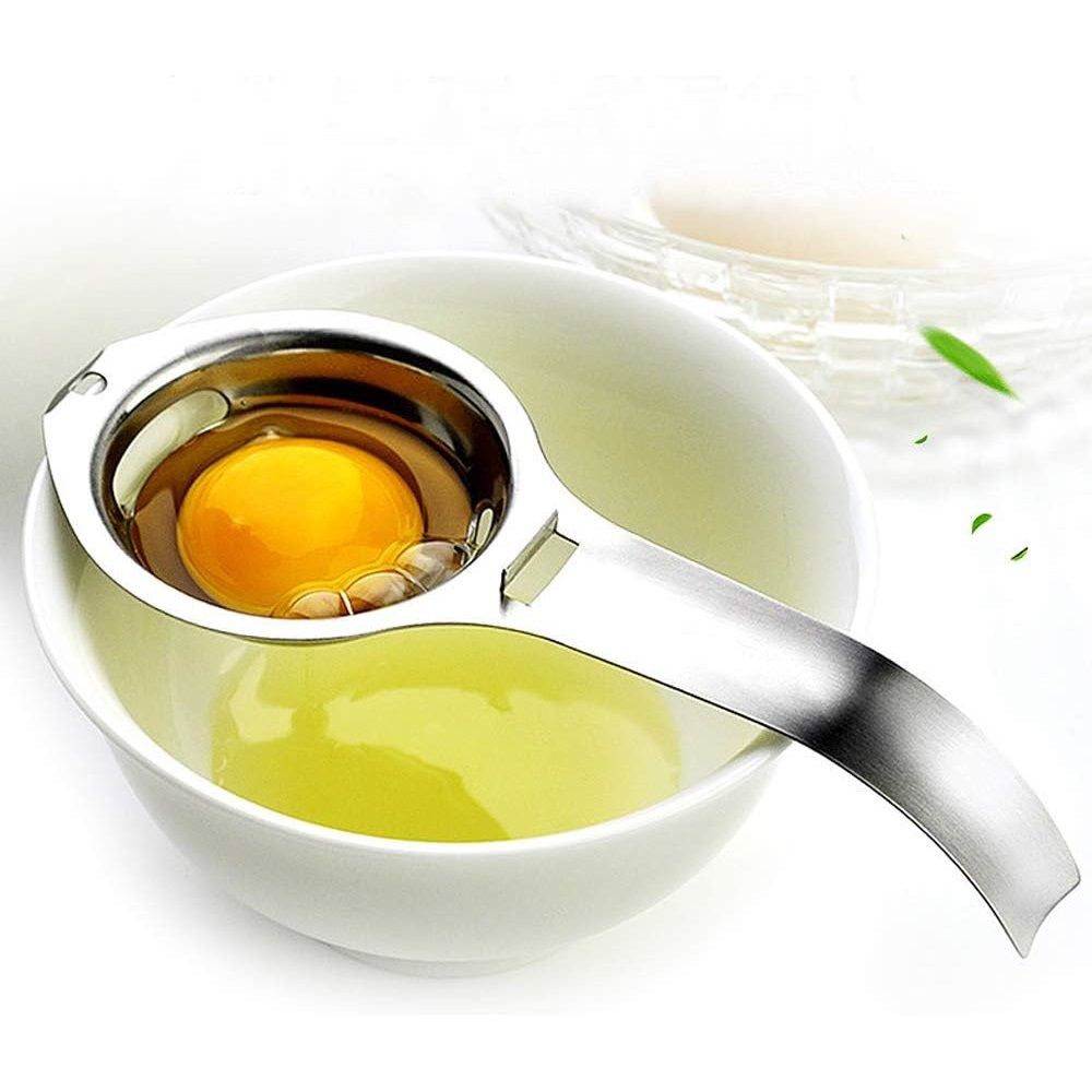 2pcs Egg separators, egg white and yolk separator, stainless steel, health and safety, separator, kitchen gadgets,egg separator for raw eggs（304 Stainless Steel ）